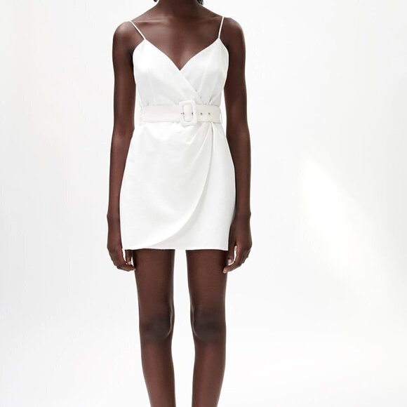 ZARA LINEN BLEND BELTED DRESS - Picture 2 of 8